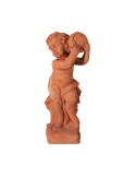 Putto Musicante con Tamburello in Terracotta