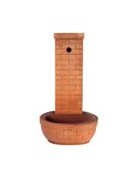 Fontana da Terra con Base Tonda in Terracotta