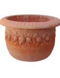 Vaso con Melograni in terracotta D'impruneta