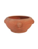 Ciotole con maschere di leone a tornio in terracotta | Terrecotte Cestenoli