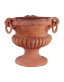 Vaso a calice con manici in terracotta d'Impruneta