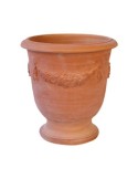 Vaso a calice festonato a tornio in terracotta | Terrecotte Cestenoli