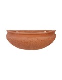 Tasca a parete con foglie in terracotta