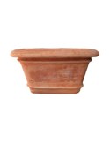 Tasca  a parete rettangolare liscia in terracotta