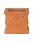 Vaso quadro mignon festonato in terracotta | Terrecotte Cestenoli