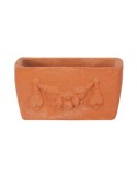 Vaso rettangolare mignon festonato in terracotta | Terrecotte Cestenoli