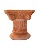 Colonna ionica bassa in terracotta