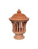 Lampione a strisce a tornio in terracotta | Terrecotte Cestenoli