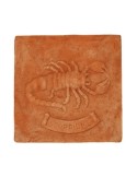 Pannello segno zodiacale Scorpione in terracotta | Terrecotte Cestenoli