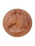 Pannello tondo testa di cavallo in terracotta | Terrecotte Cestenoli