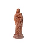 Statua Madonna con bambino in terracotta