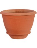 Vaso tondo liscio a tornio in terracotta | Terrecotte Cestenoli