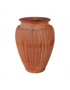 Vaso decorato in terracotta d'Impruneta